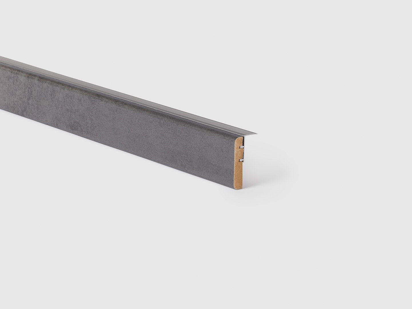Traprenovatie overgangsprofiel - Laminaat - Dark Grey Stone 00111 - 130x5,6x1,2cm