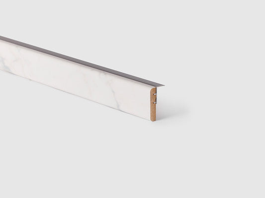 Traprenovatie overgangsprofiel - Laminaat -  White Marble 00153 - 130x5,6x1,2cm