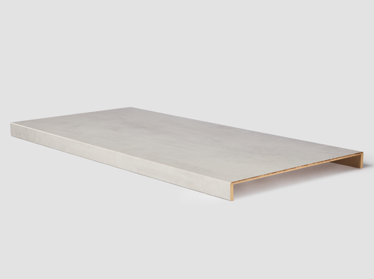 Traprenovatie dubbele traptrede - Laminaat - Light Grey Stone 00112 001120011200112