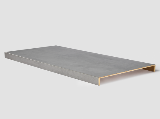 Traprenovatie dubbele traptrede - Laminaat - Dark Grey Stone 00111