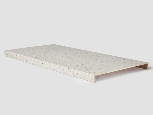 Traprenovatie dubbele traptrede - Laminaat - Terrazzo